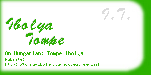 ibolya tompe business card